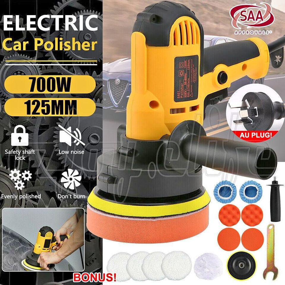 700W Electric Car Polisher 125mm Portable Polishing Machine Waxer Sander Buffer