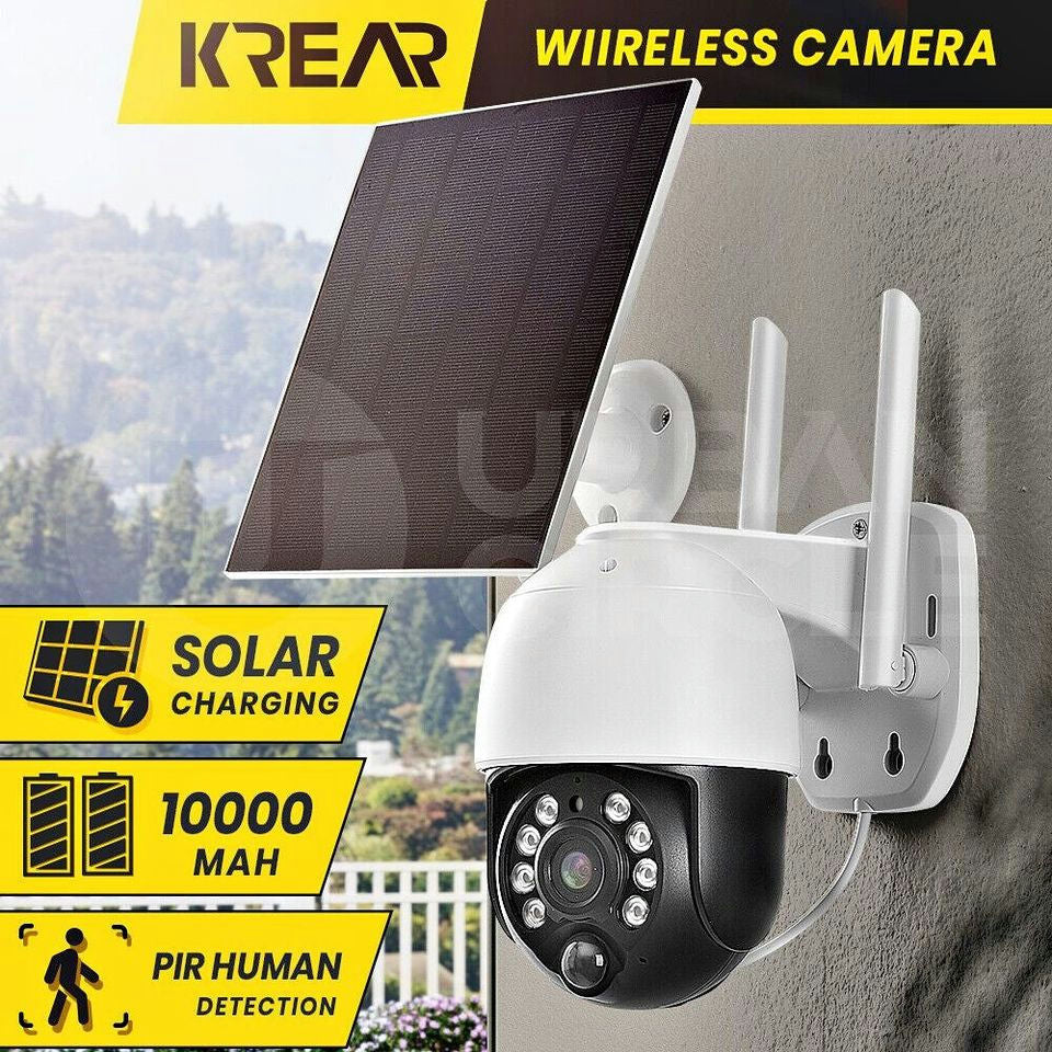 Wireless WiFi CCTV PTZ Security Camera IP Solar Panel Outdoor