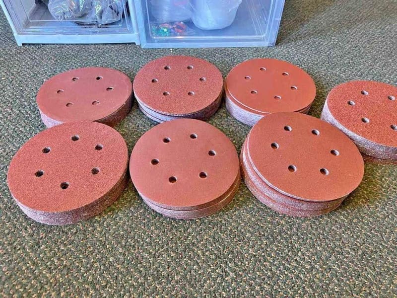 160PCS 150mm 6-Hole Sanding Discs 60-800 Grit Hook and Loop Orbital