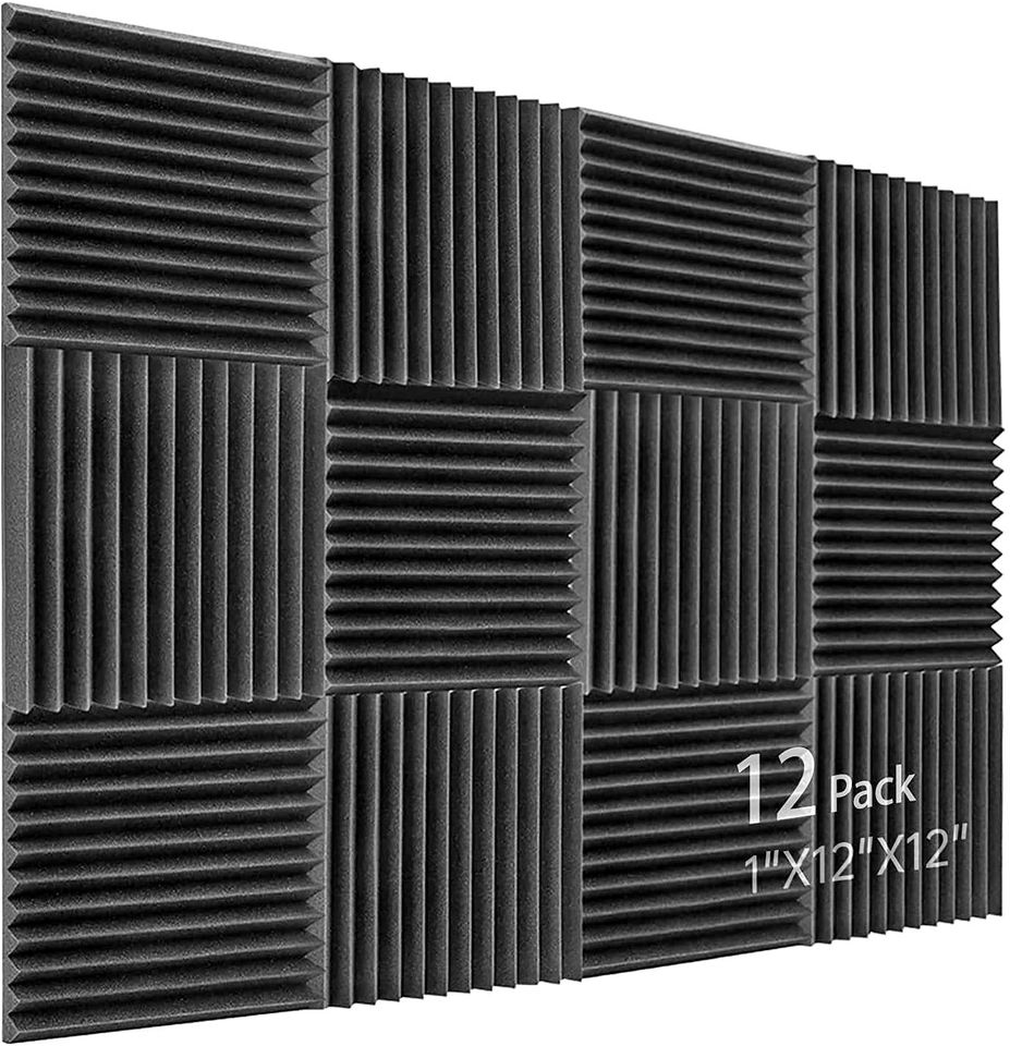 Sounds Proof Foam Panels 12 Pack Acoustic Panels Sound Absorbing 1" X 12" X 12"