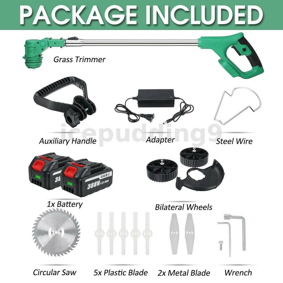 2800W Cordless Electric Grass Weed Trimmer Lawn Mower Whipper Cutter 35000rpm AU