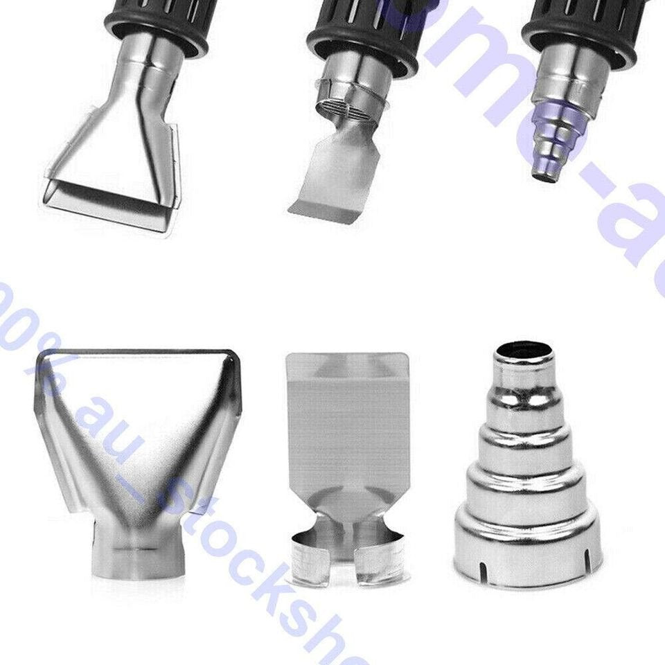 2000W Electric Heat Gun Hot Air Adjustable Temperature w/5 Nozzles Heating Tool
