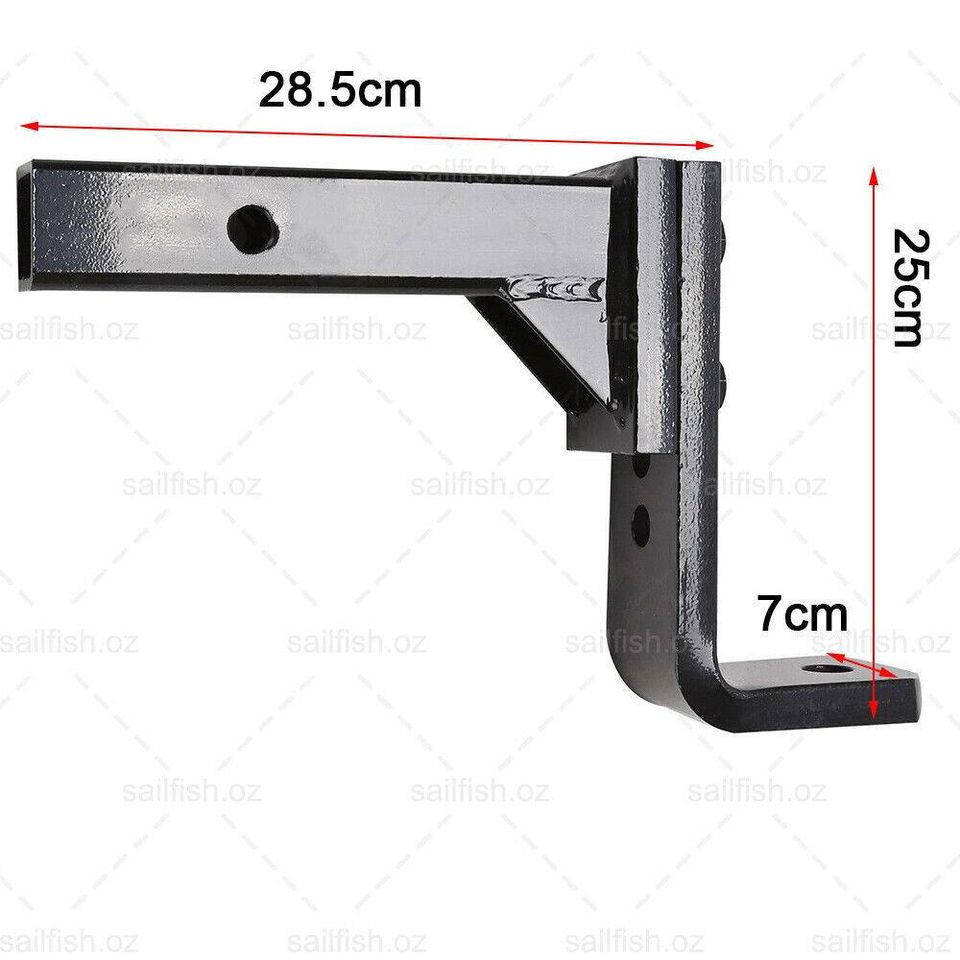 Adjustable Towbar drop Tow Bar Ball Mount Tongue 2" Hitch Trailer 4000kg 4WD
