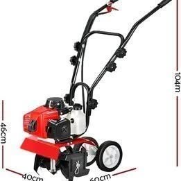 Petrol Tiller Cultivator, 88cc with 4 Folding Blades