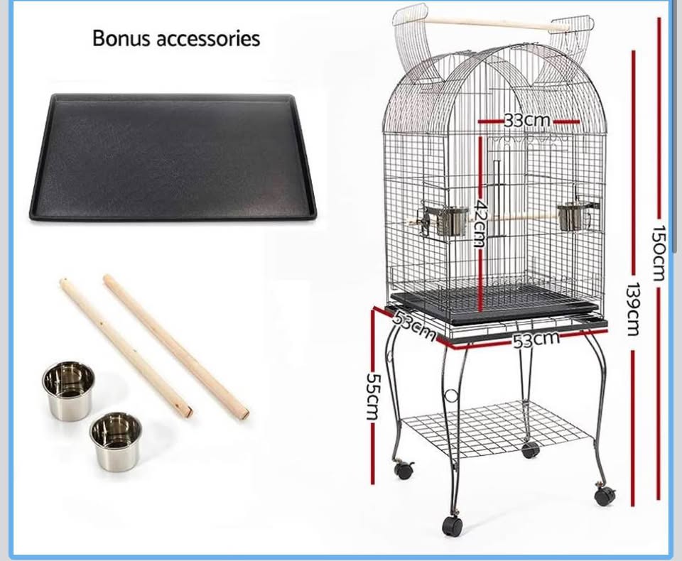 Bird Cage with Stand – 53 x 53 x 150cm