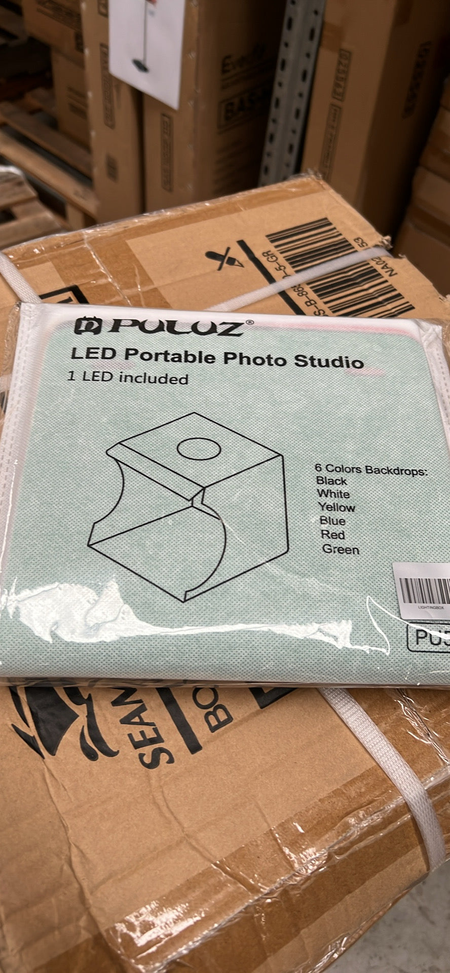 Photo box with LED lights