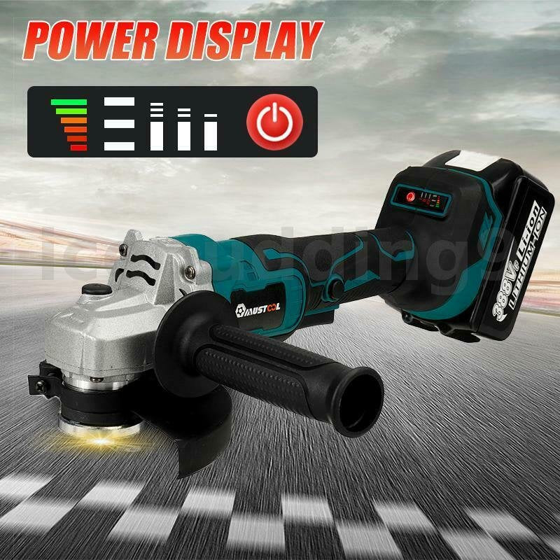 Cordless Impact Driver Wrench Angle Grinder Combo with 2x Battery
