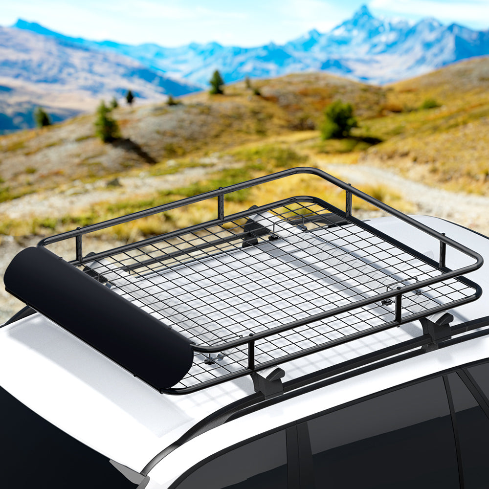 Universal Roof Rack Cargo Basket, 123cm (Black)