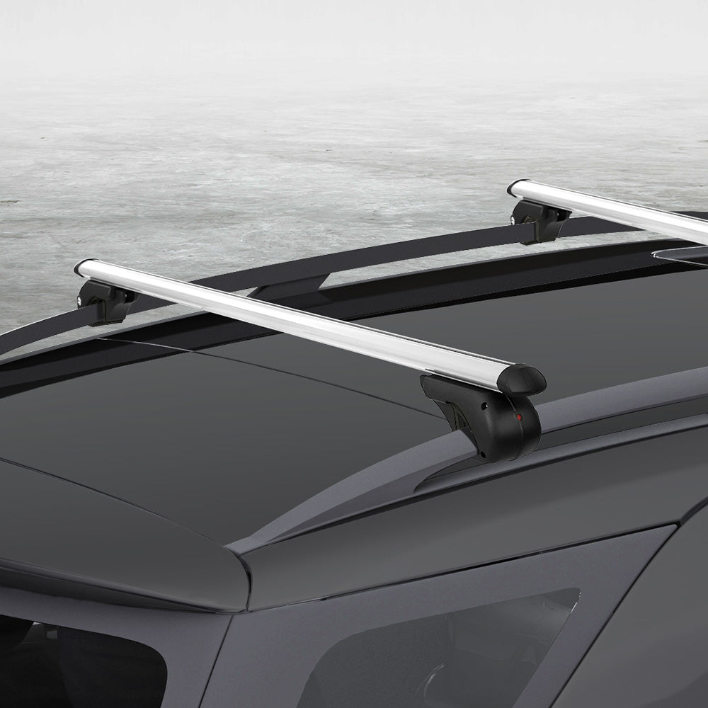 Adjustable Aluminium Roof Rack Cross Bars, 123cm (Silver)