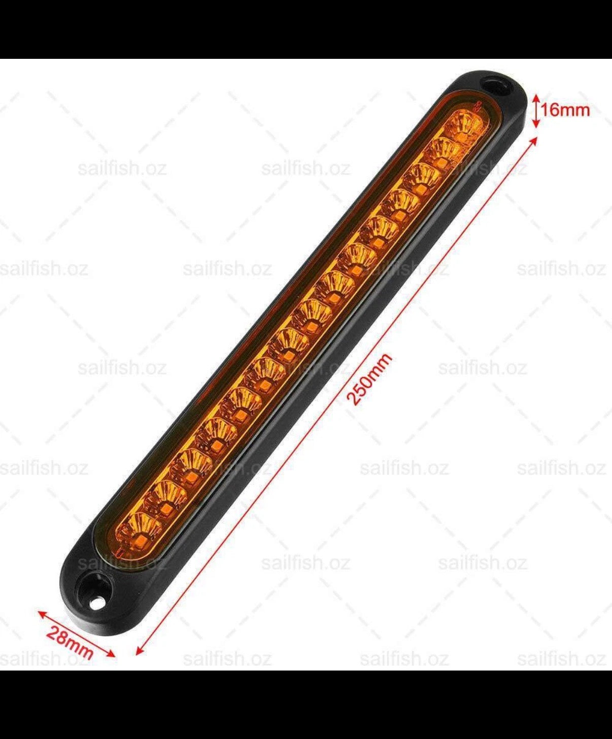 6X 15 LED Tail Lights Brake Indicator UTE STOP Reverse Slim Strip Trailer Light