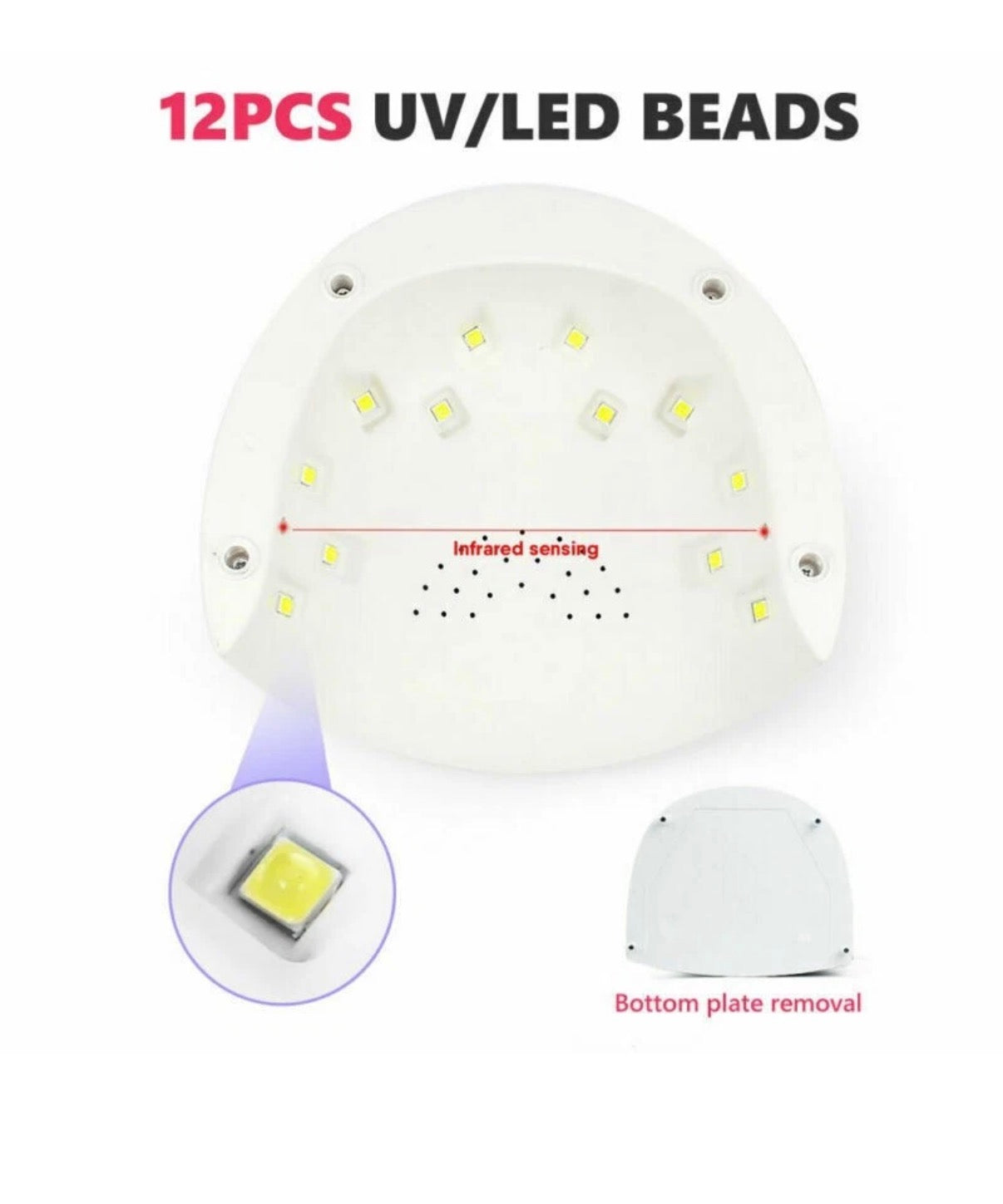 120W Nail Lamp UV LED Light Professional Nail Polish Dryer Art Gel Curing Device