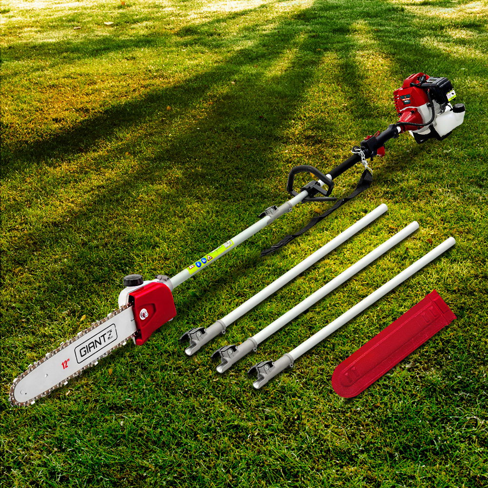 Petrol Pole Chainsaw & Tree Pruner, 12" Bar