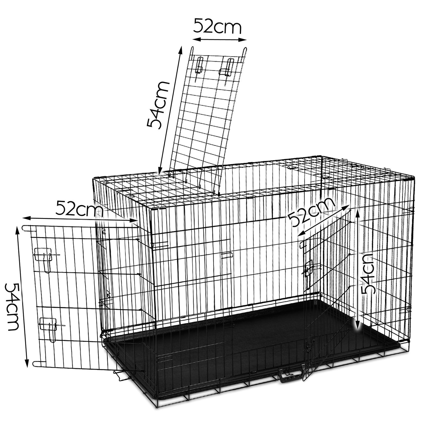 XLarge Puppy Rabbit Cat Foldable Metal Kennel Portable
