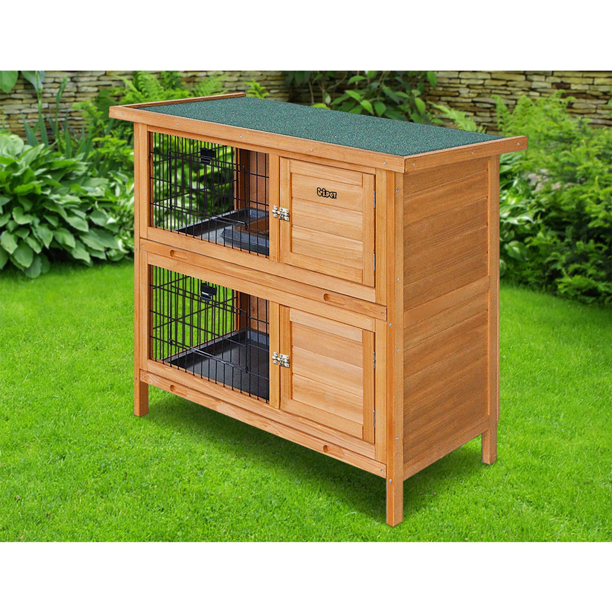 Wooden Chicken Coop & Rabbit Hutch, 91.5 x 45 x 82cm