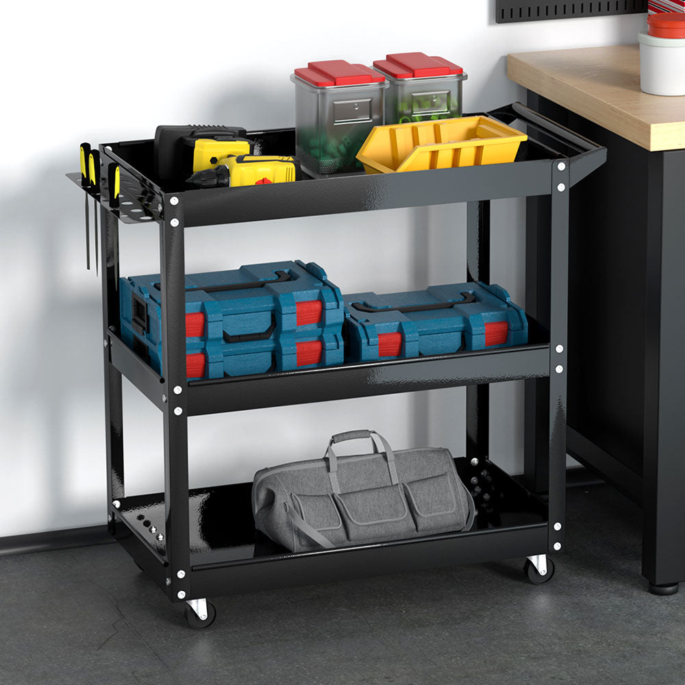3-Tier Tool Cart Trolley Storage Organiser