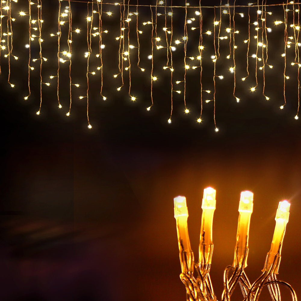 32m Icicle Christmas Lights, 960 LED (Warm White)