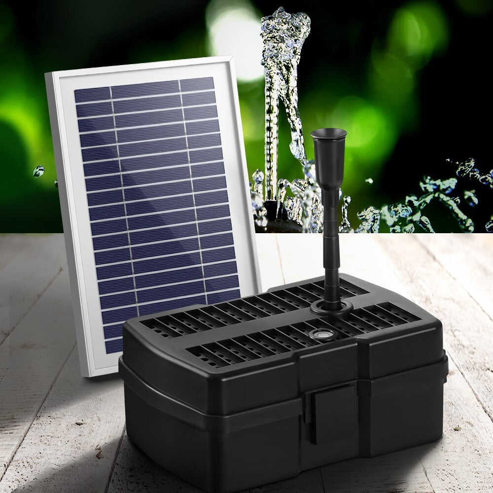 Solar Pond Pump with Filter Box 500L/H Fountain Kit 140cm Lift - Brand New