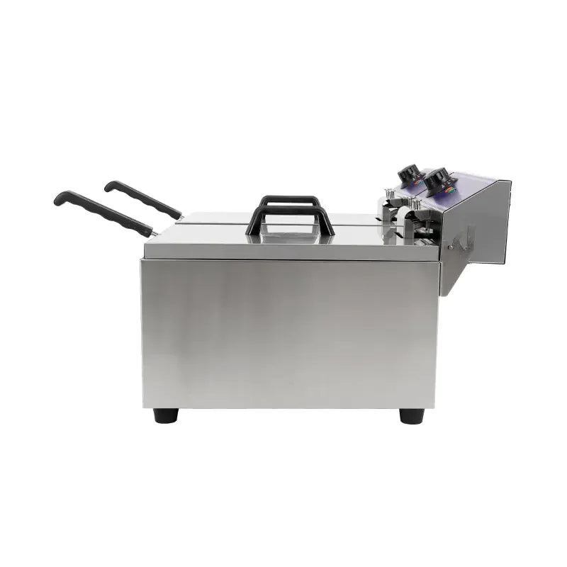 Commercial Double Deep Fryer 2 x 17L Stainless Steel Twin Tank Electric - Brand New