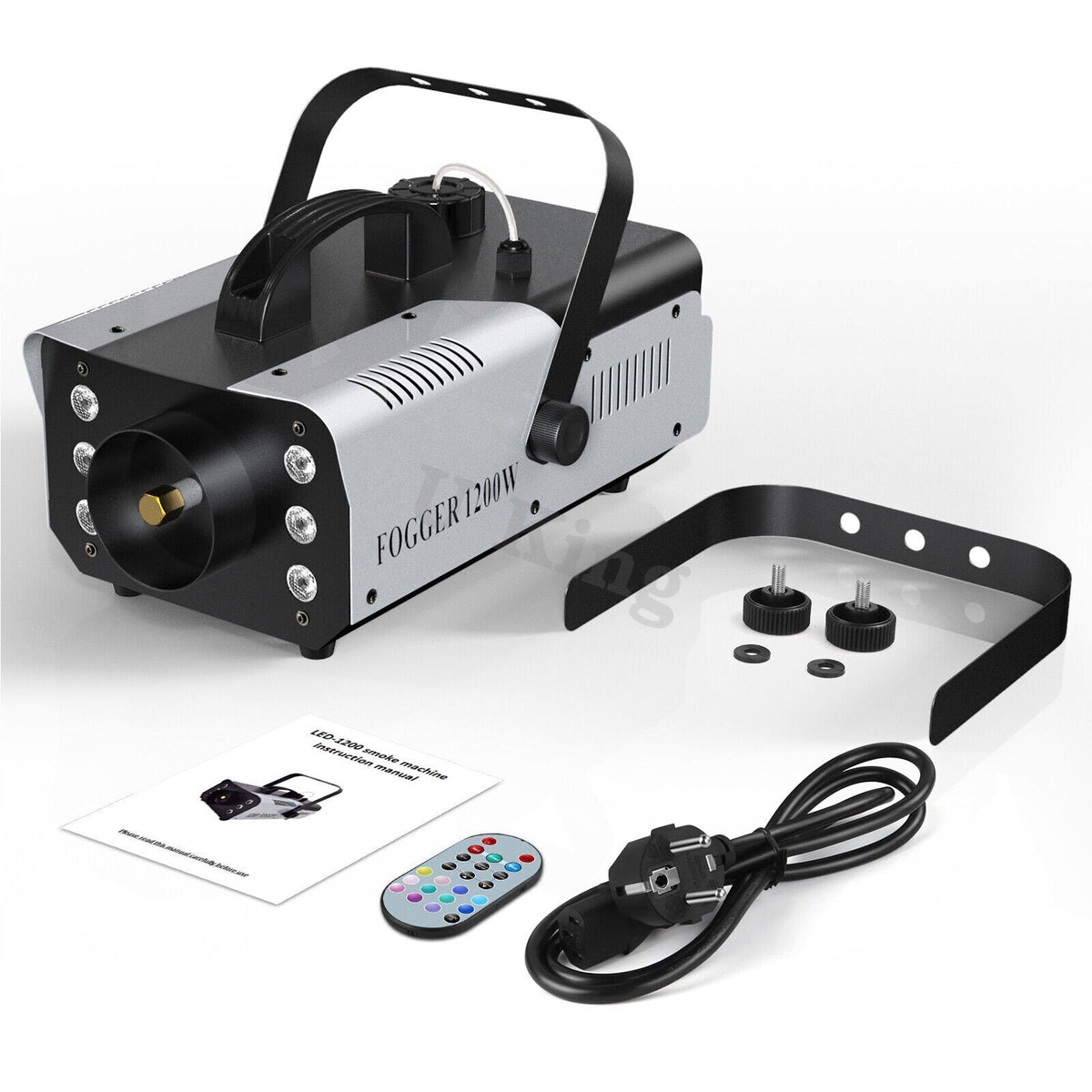 1200W Smoke Machine with RGB LED Lights + Remote Fog Machine - Brand New