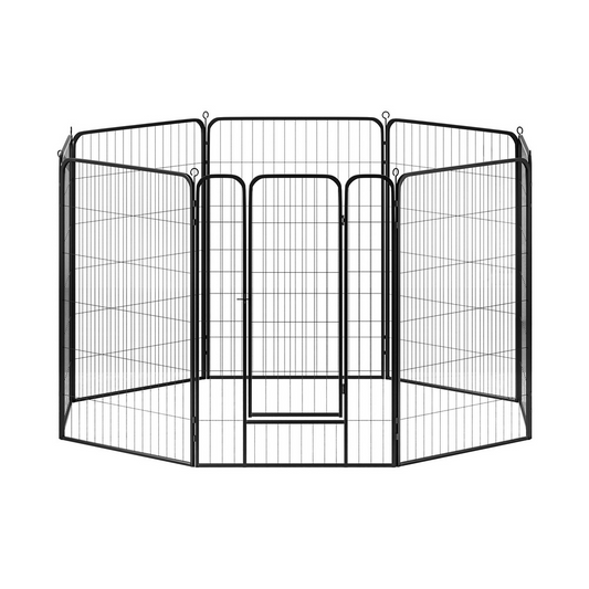 Pet Dog Playpen 48" 120cm Enclosure 8 Panel Cage Kennel Puppy Fence Play Pen