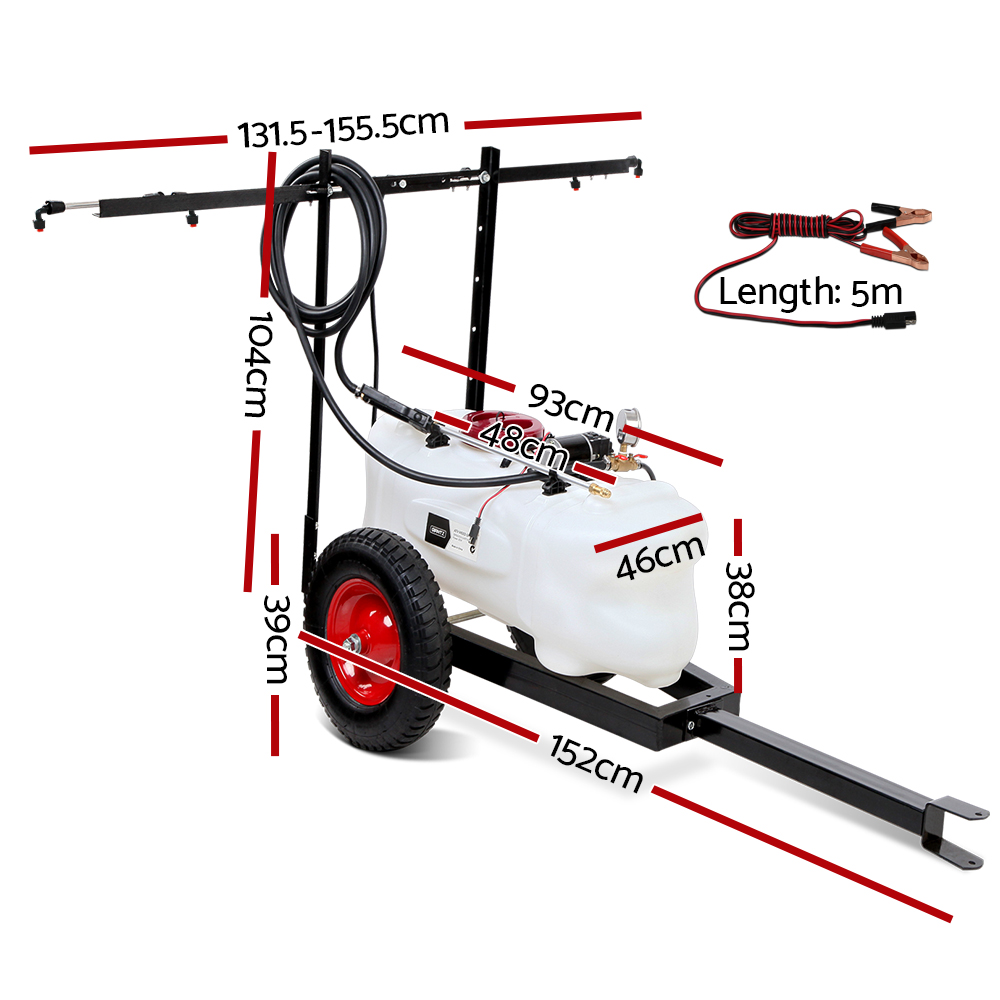 Weed Sprayer 100L Trailer 1.5M Boom Garden Spray