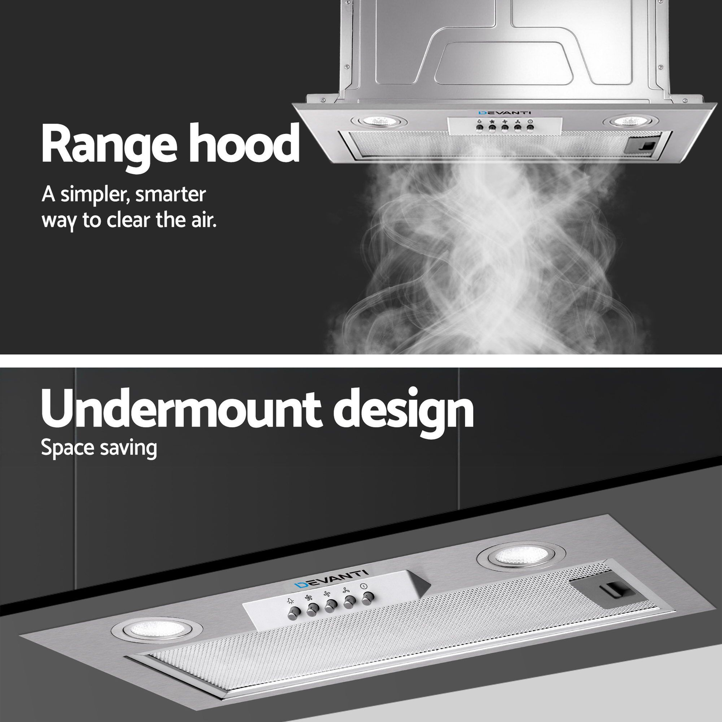 520mm Range Hood 52cm Rangehood Stainless Steel (pre order)