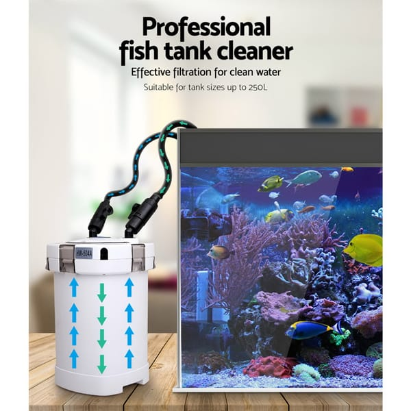 Giantz Aquarium Filter External Canister Pump Aqua Fish Tank Pond Marine 1250L/H