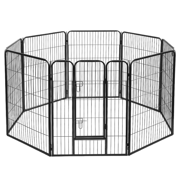 16 Panel Dog Playpen 100cm Pet Exercise Cage Enclosure Fence Play Pen