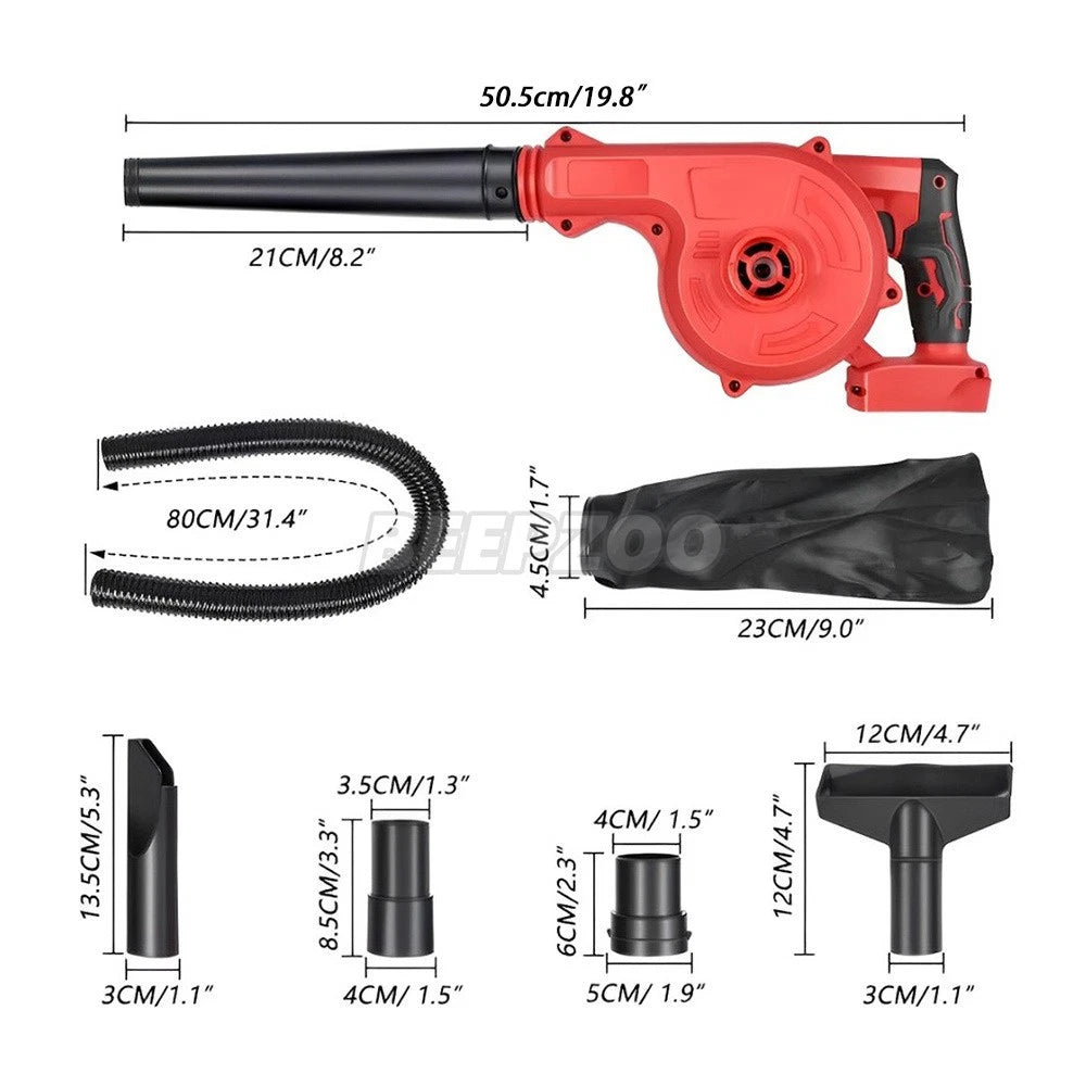 Leaf Blower Cordless Battery Blowers Air Vacuum for Milwaukee Battery Electric
