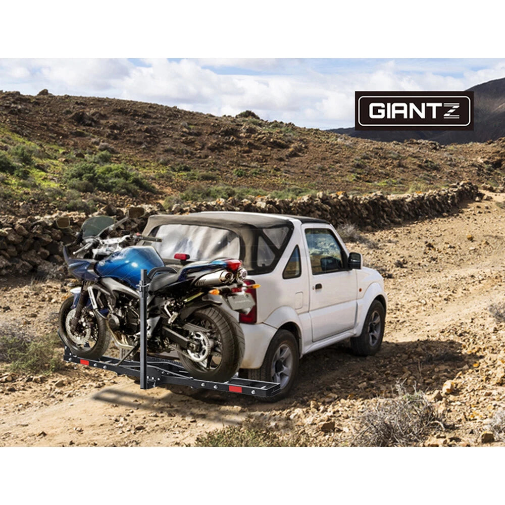 Motorcycle Motorbike Carrier Rack 2"Towbar Arm Rack Dirt Bike Ramp Steel