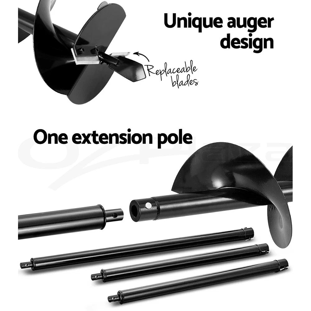 Post Hole Digger Petrol Motor Fence Borer Extension Auger Bits Kits