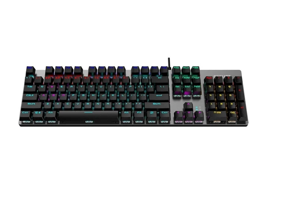 Philips Momentum USB Wired Mechanical Gaming Keyboard w/ Rainbow Backlight
