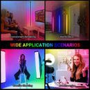 RGB LED Floor Corner Lamp Light Stand Bluetooth Remote Streaming Gaming Decor