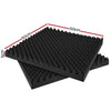 10pcs 50x50x5cm Acoustic Foam Sound Absorption Proofing Panels Eggshell Black
