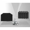 10pcs 50x50x5cm Acoustic Foam Sound Absorption Proofing Panels Eggshell Black