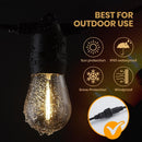 100m LED Festoon String Lights - Outdoor Commercial Quality Poultry & Event Lighting 100 Warm White Bulbs