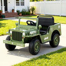 Kids Ride On Car Electric Toys Cars Headlight Music Remote Control Green