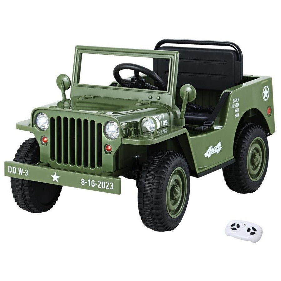 Kids Ride On Car Electric Toys Cars Headlight Music Remote Control Green