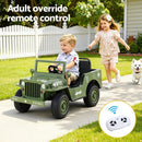 Kids Ride On Car Electric Toys Cars Headlight Music Remote Control Green