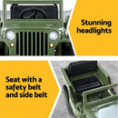 Kids Ride On Car Electric Toys Cars Headlight Music Remote Control Green