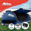 Weisshorn Swag King Single Camping Swags Canvas Free Standing Dome Tent Blue