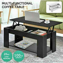 Modern Artiss Mechanical Lift Up Top Coffee Table Interior Storage Shelf Desk