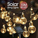 80LED Solar Powered 10meter Fairy String Lights Outdoor Garden Party Wedding Xmas