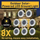 Solar Powered LED Buried Inground Recessed Light Garden Outdoor Deck Path
