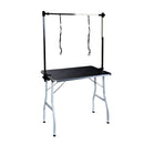 Pet Grooming Table with Height Adjustable 90cm Double Pole Black