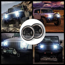 Pair 7" Inch LED Headlights Hi/Lo Beam DRL Projector Fit for JEEP JK GQ PATROL