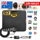 4K TV Antenna Flat Indoor HD Digital Indoor Amplified Amplifier 200 Mile Aerial