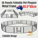 16 Panels Pet Dog Playpen Puppy Exercise Cage Enclosure Fence Play Pen