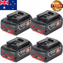 4x for Bosch 18V Battery 6.0Ah BAT609 BAT610 BAT618 17618 25618-01 24618 GSB GSR