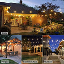15LED Bulbs Solar Power/Plug 48FT Festoon String Lights
